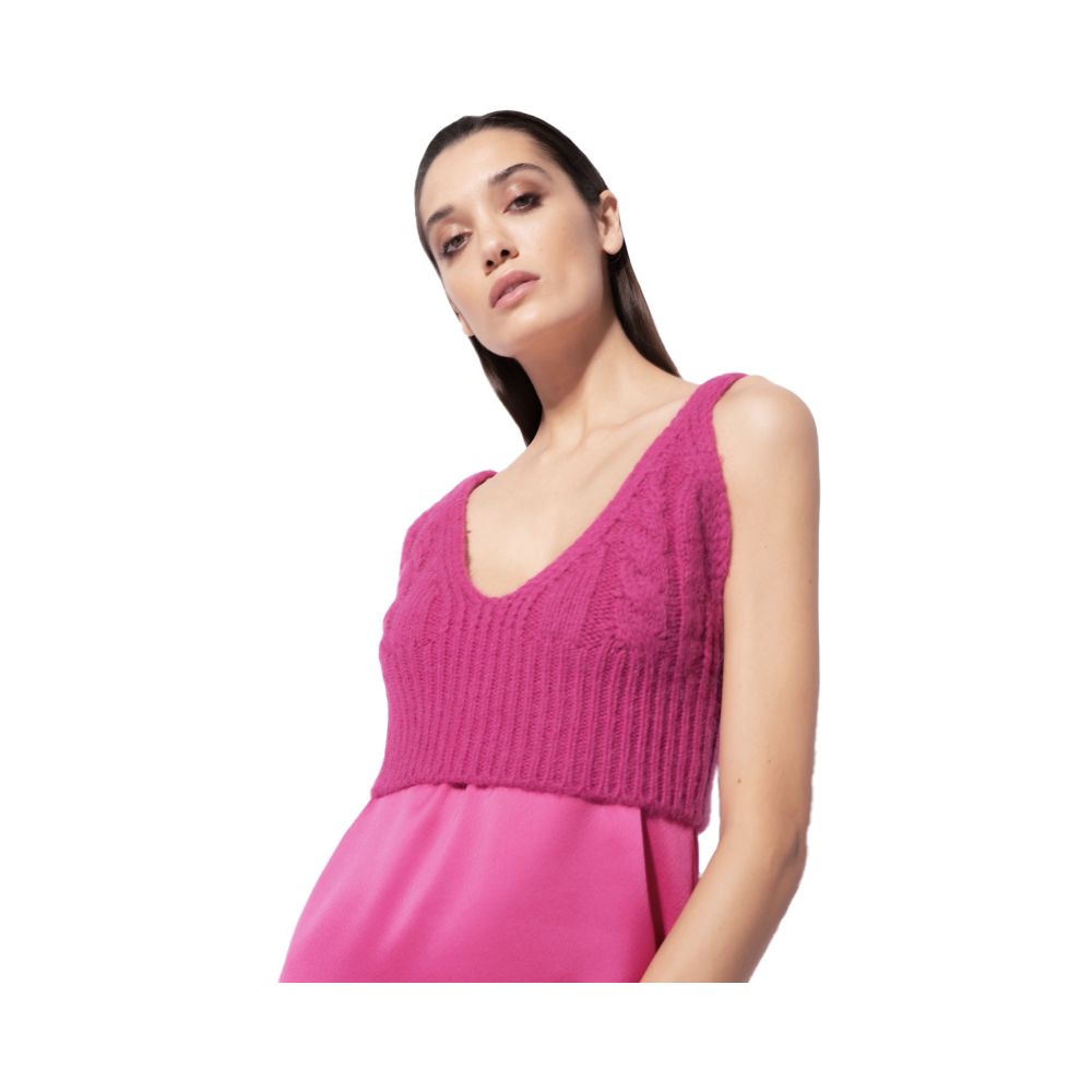 PINKO Fuchsia Katoenen Jurk