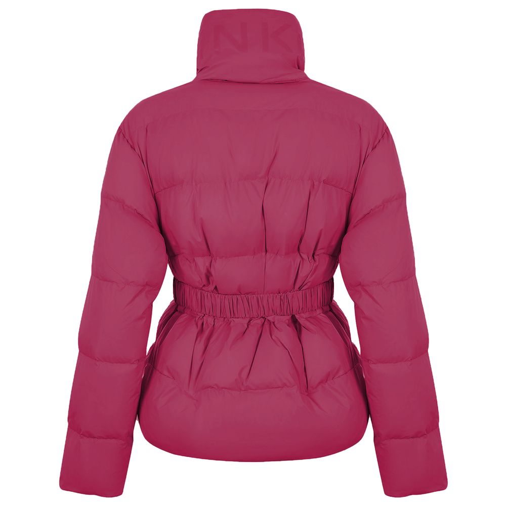 PINKO Fuchsia Nylon Jas en Mantel