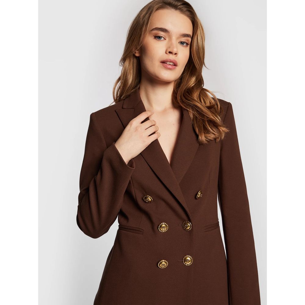 PINKO Bruine Viscose Colberts en Blazers