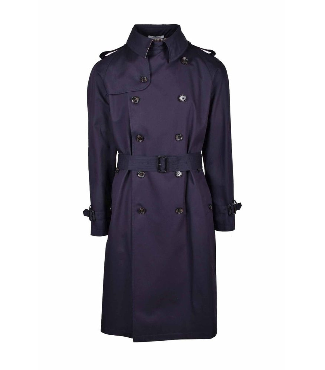 Aquascutum Blauw Katoenen Trenchcoat