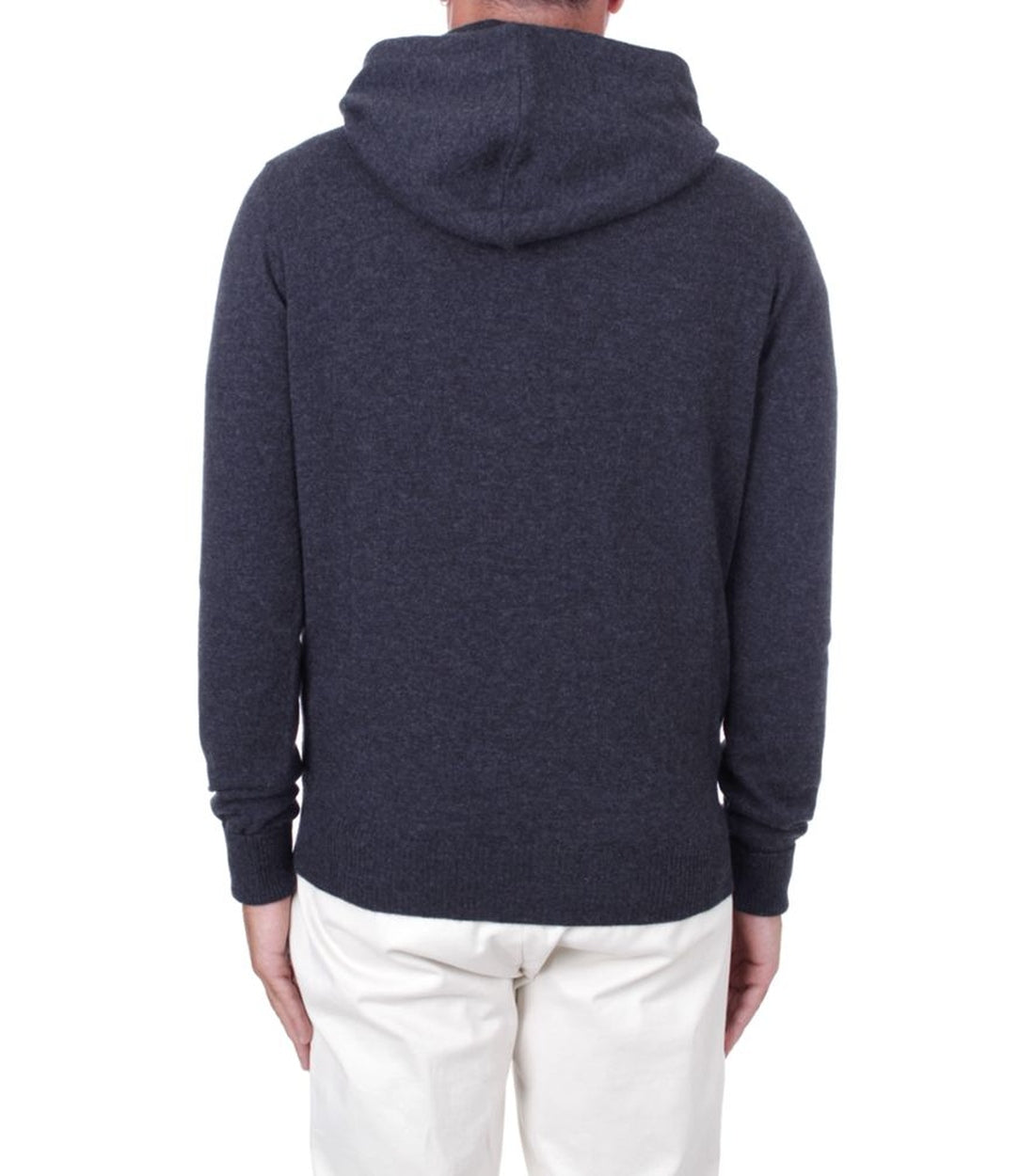 Alpha Studio Blauw Wol Vergine Hoodie met Trekkoord