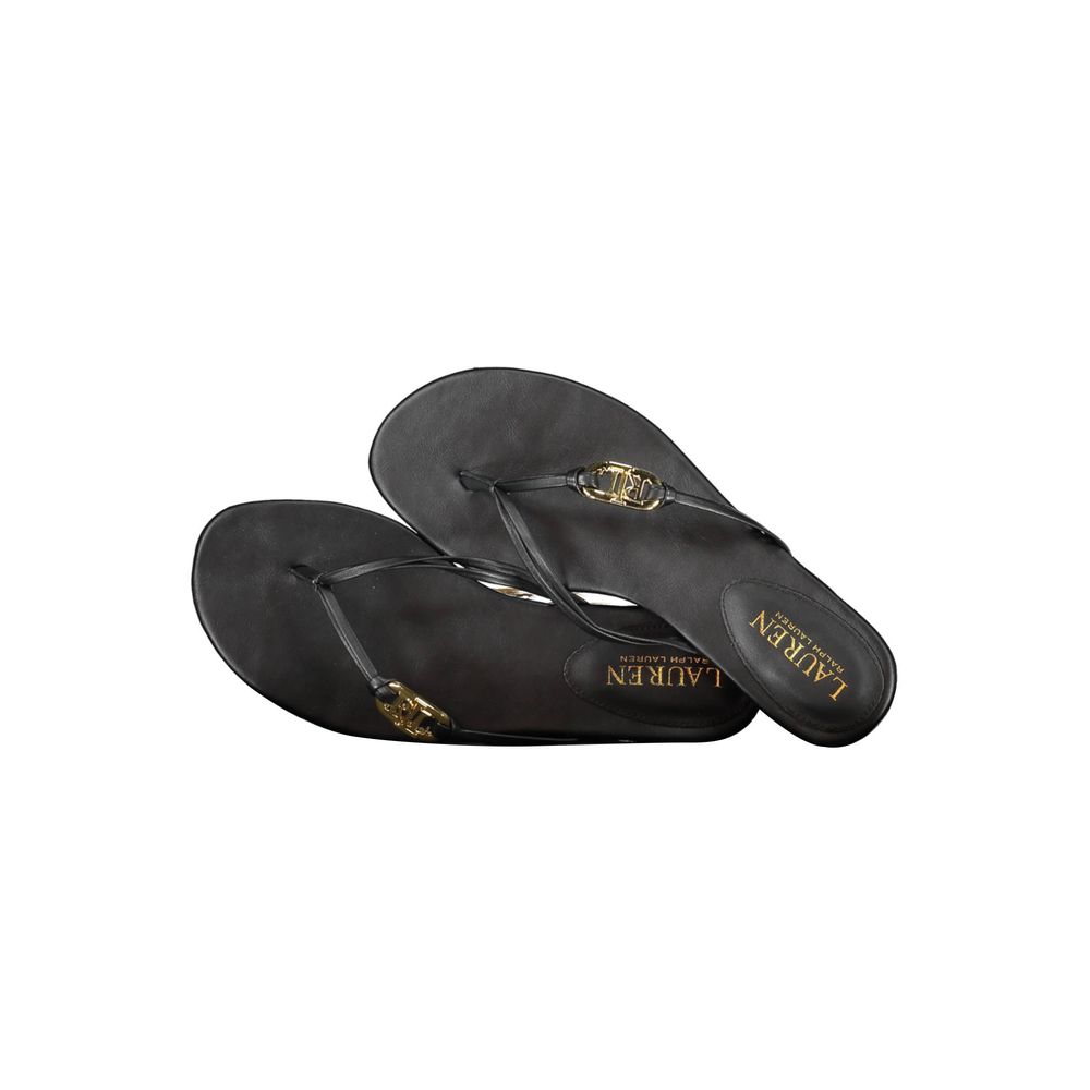 Ralph Lauren Zwart Leren Sandalen