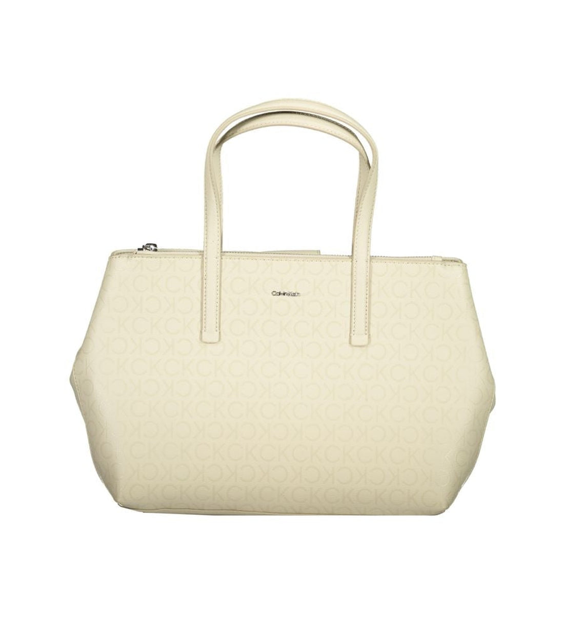 Calvin Klein Beige Handtas van Gerecycled Polyester