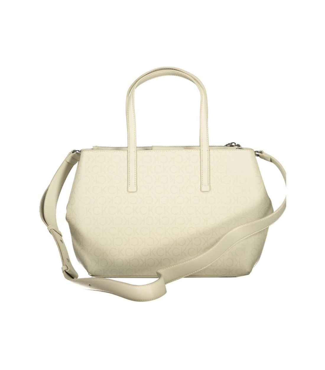 Calvin Klein Beige Handtas van Gerecycled Polyester