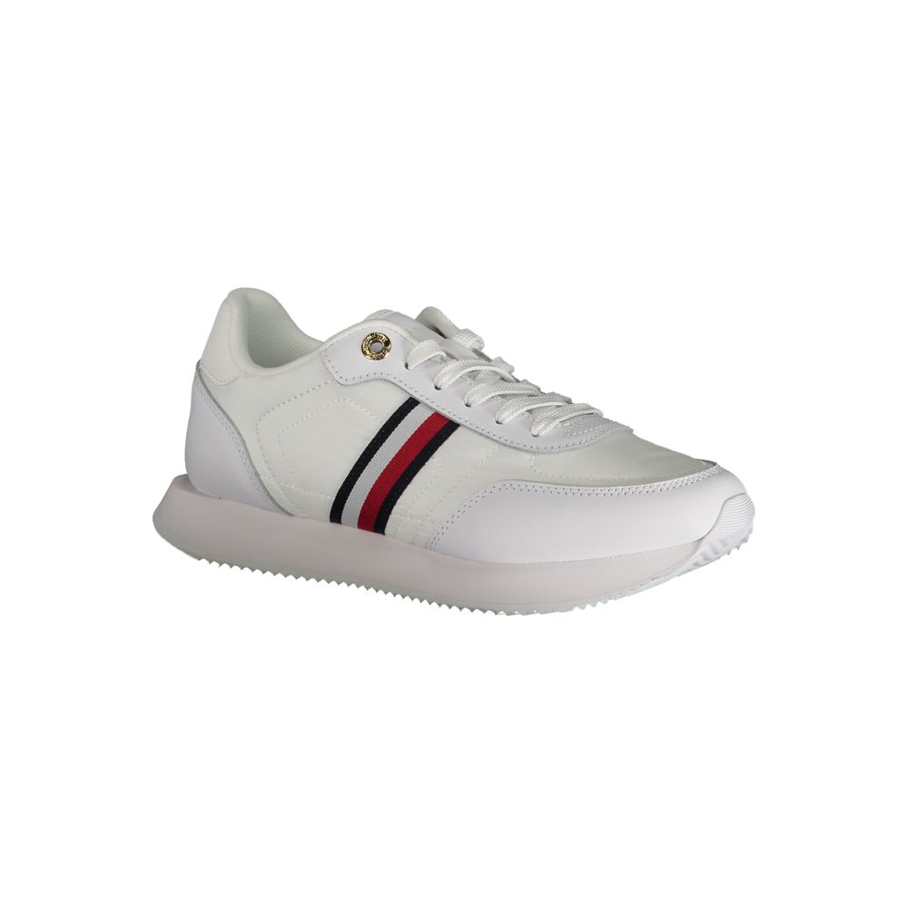 Tommy Hilfiger Wit Essential Runner Sneakers Met Strepen