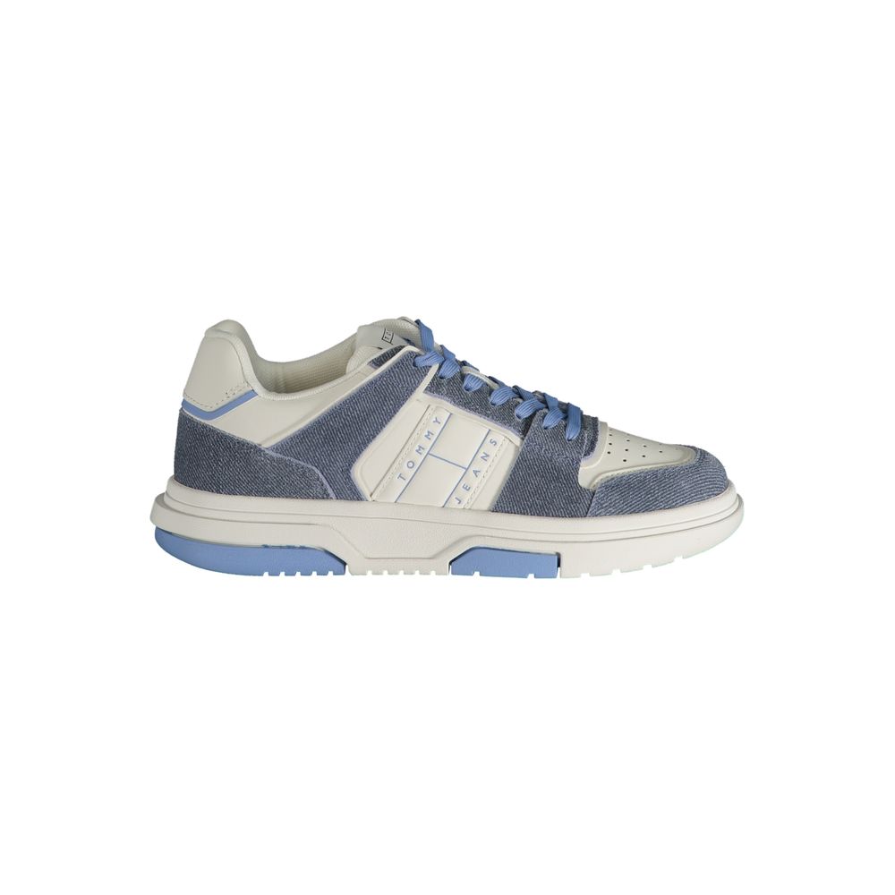 Tommy Hilfiger Lichtblauwe Polyester Sneakers Met Veters