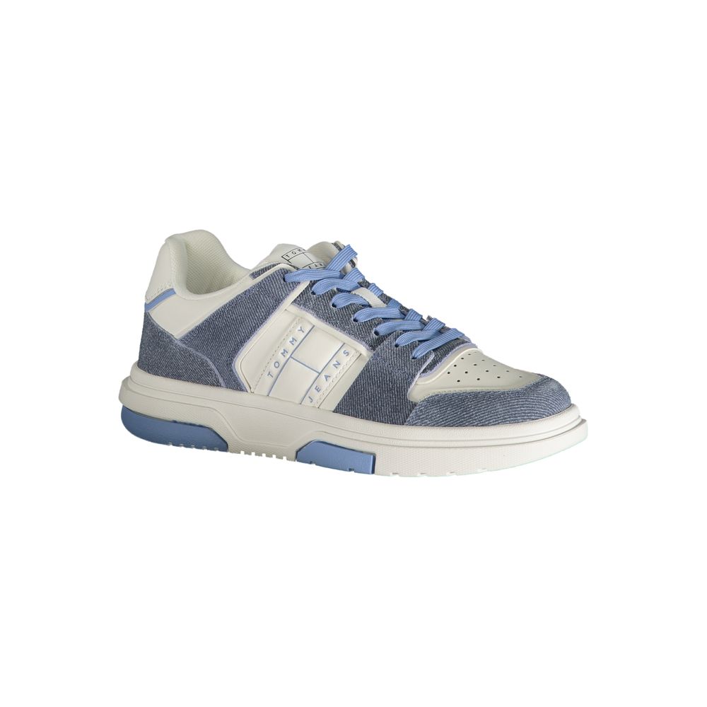 Tommy Hilfiger Lichtblauwe Polyester Sneakers Met Veters