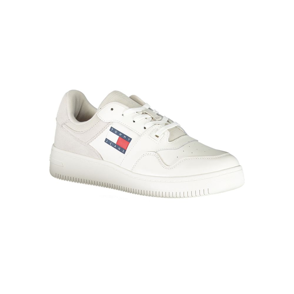 Tommy Hilfiger Witte Polyester Sneakers Met Contraste Details