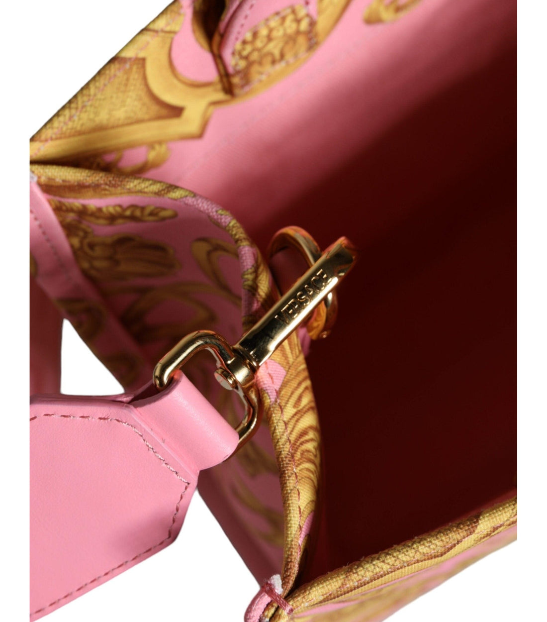 Versace Roze Baroque Leren Handtas