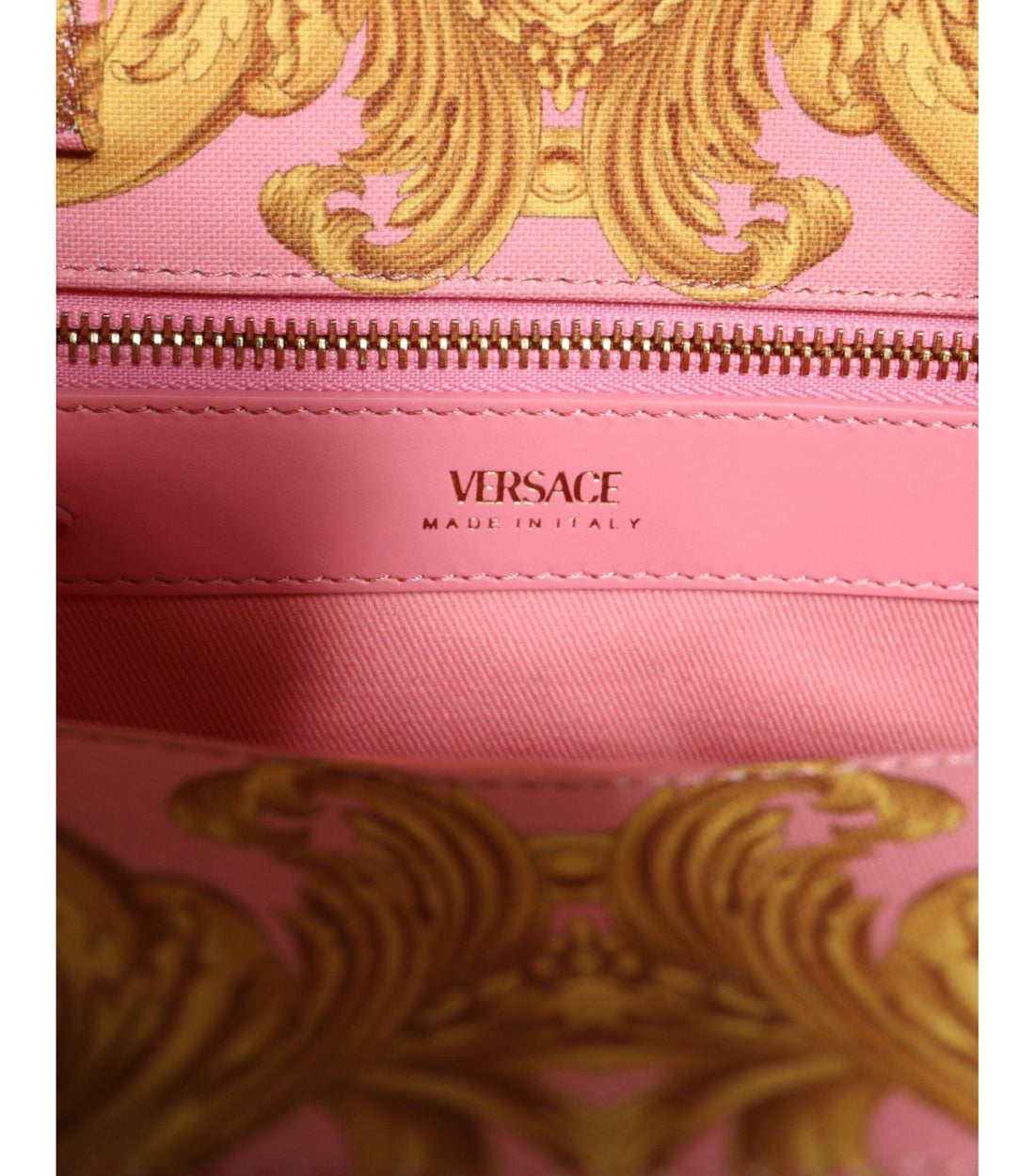 Versace Roze Baroque Leren Handtas