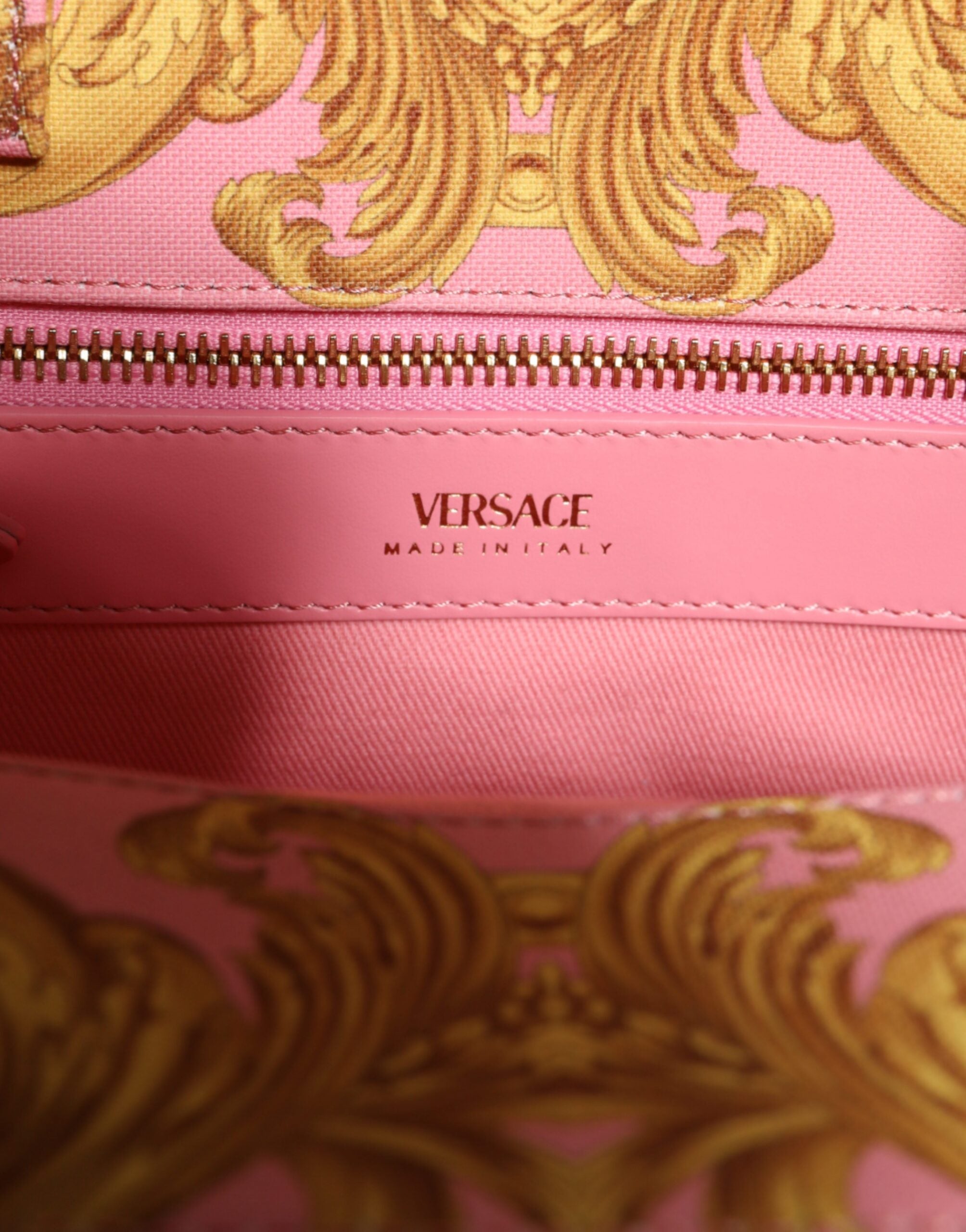 Versace Roze Baroque Leren Handtas