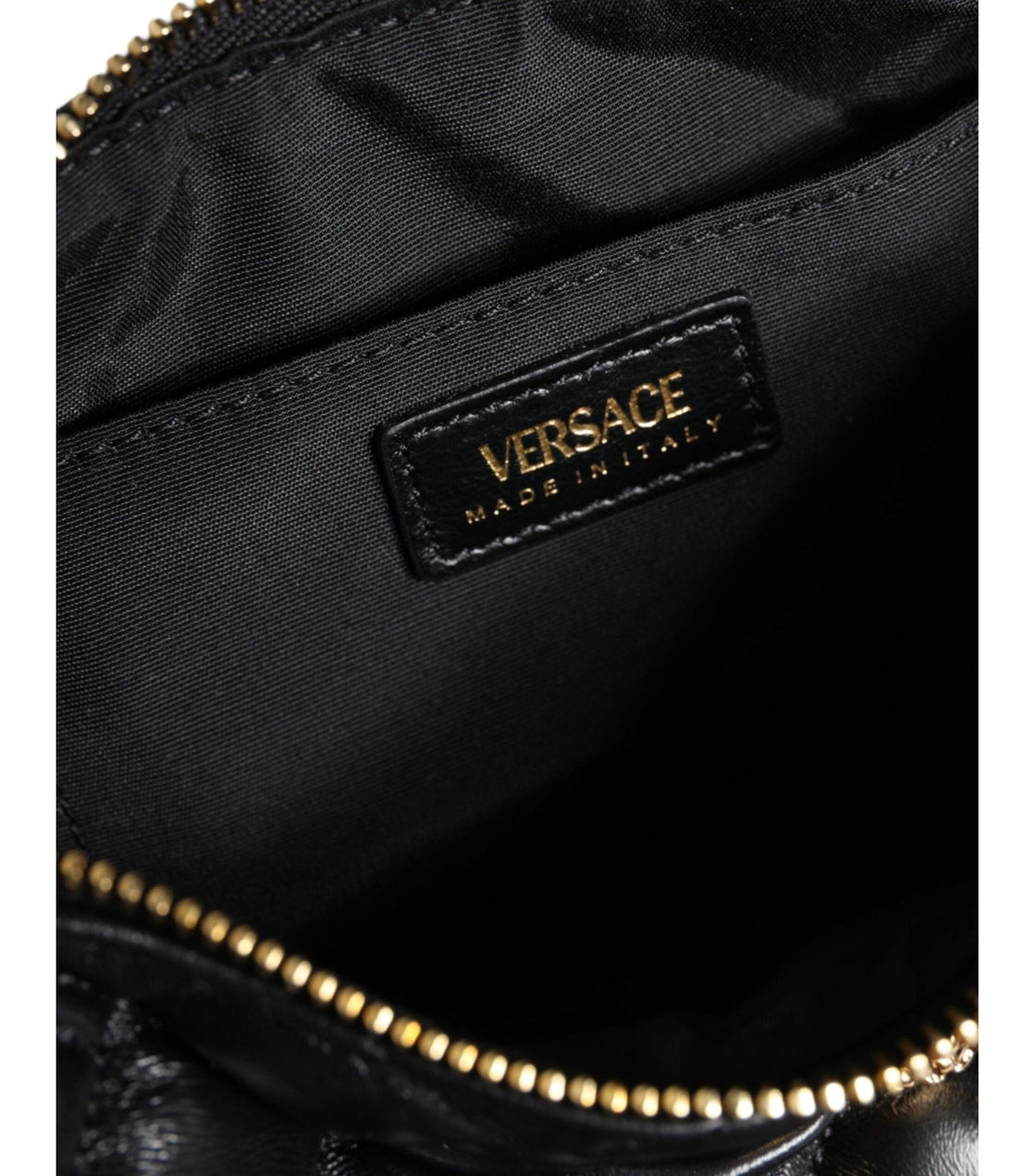 Versace Zwart Mini Lamsleren Schoudertas