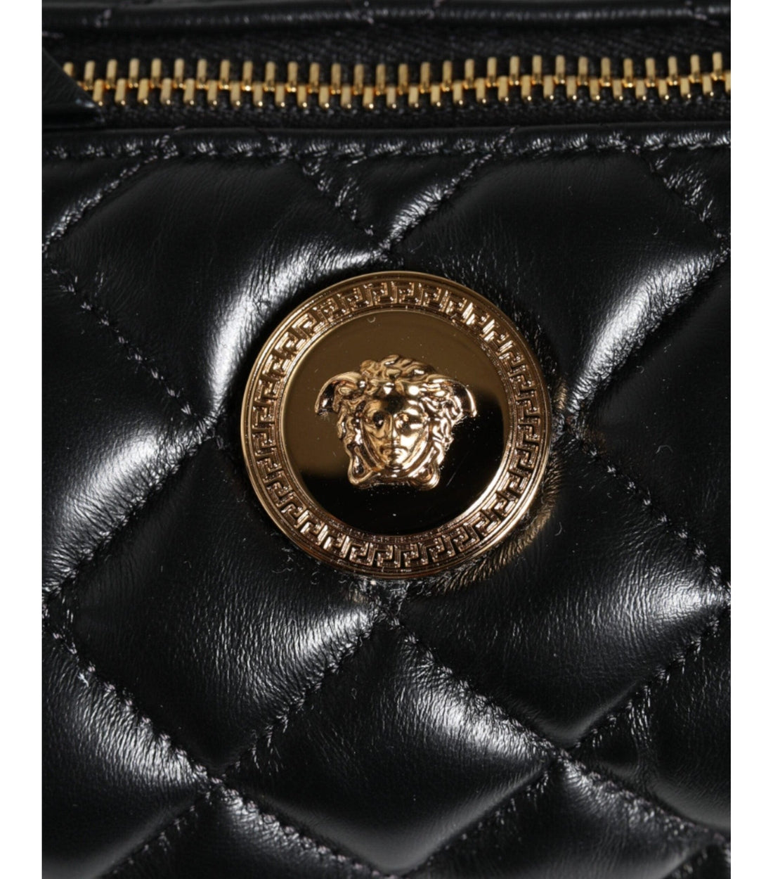 Versace Zwart Mini Lamsleren Schoudertas