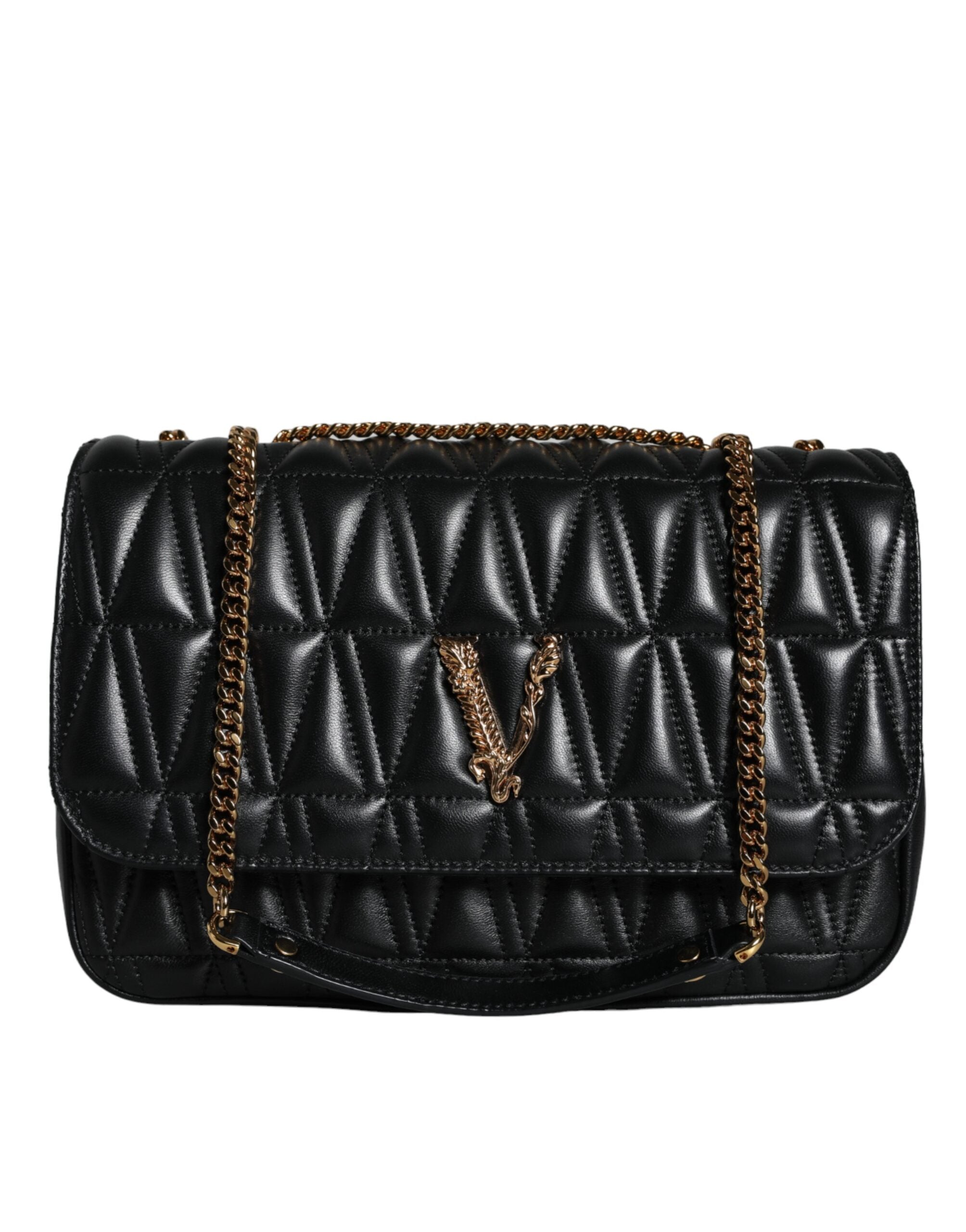 Versace Zwart Mini Leren Schoudertas