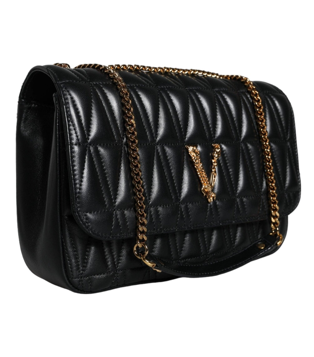 Versace Zwart Mini Leren Schoudertas