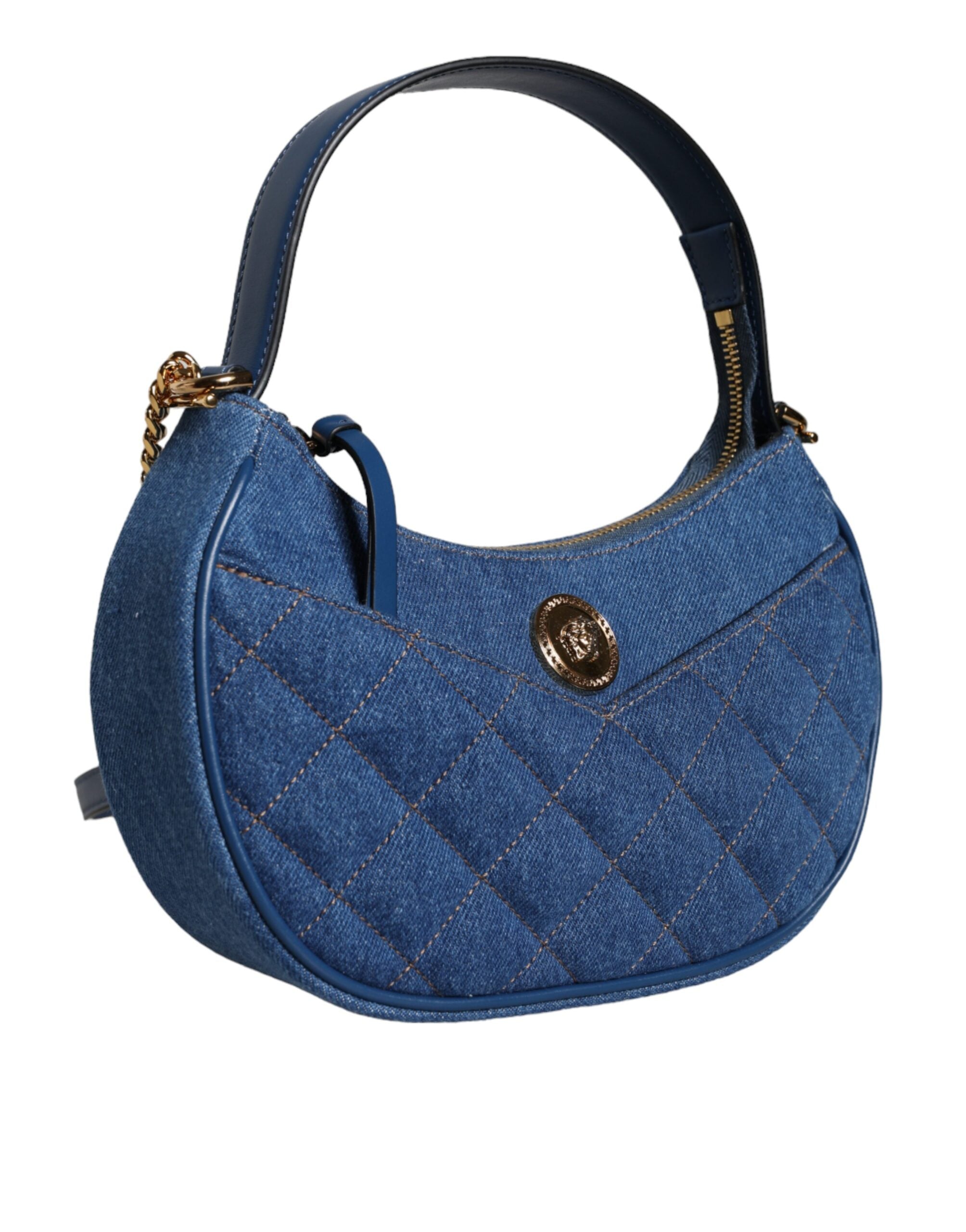 Versace Blauw Denim Schoudertas