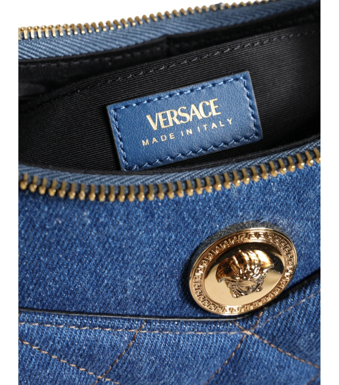 Versace Blauw Denim Schoudertas