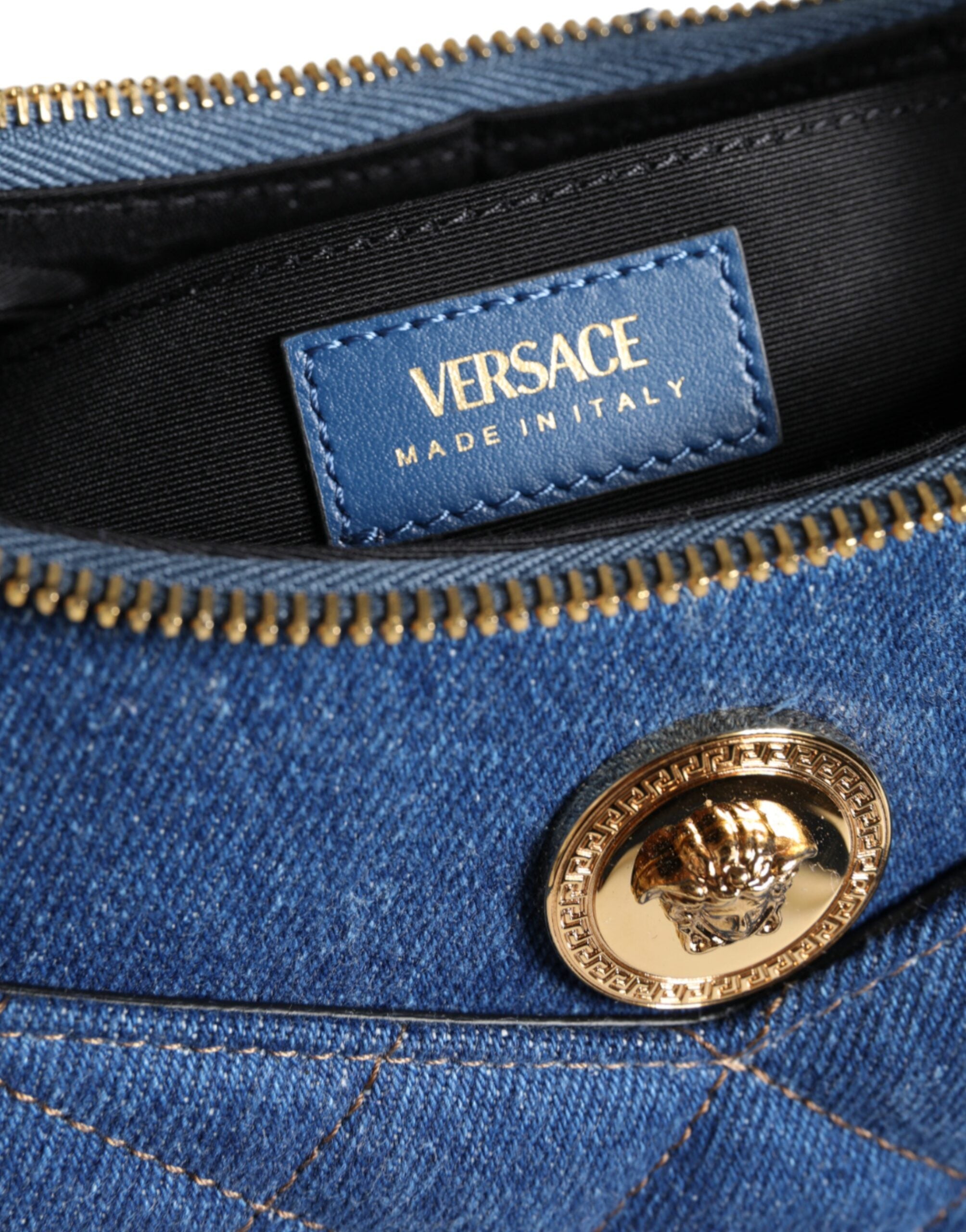 Versace Blauw Denim Schoudertas