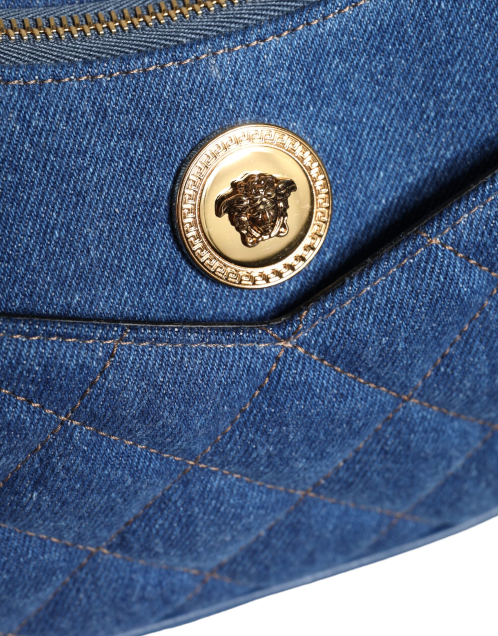 Versace Blauw Denim Schoudertas