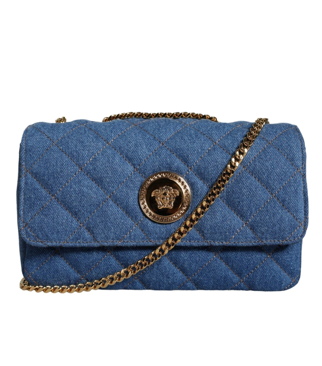 Versace Blauw Denim Schoudertas