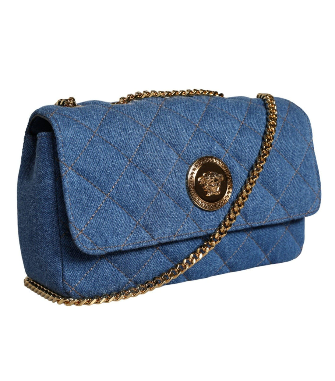 Versace Blauw Denim Schoudertas