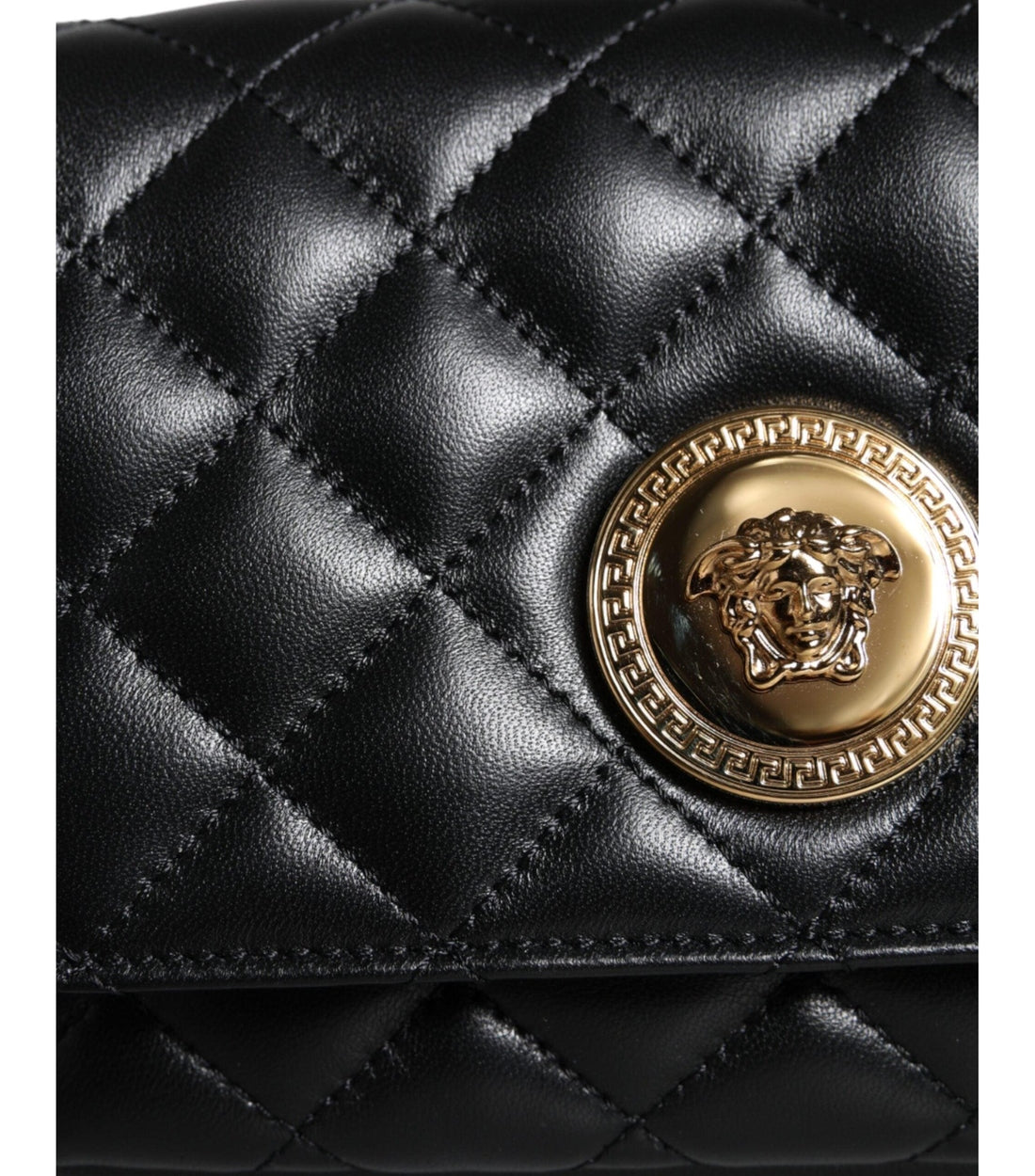 Versace Zwart Lamsleren Medusa Schoudertas