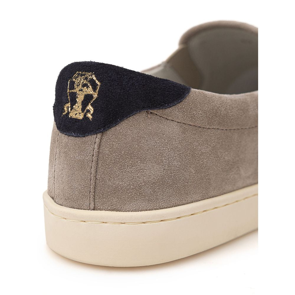 Brunello Cucinelli Grijs Leren Sneakers