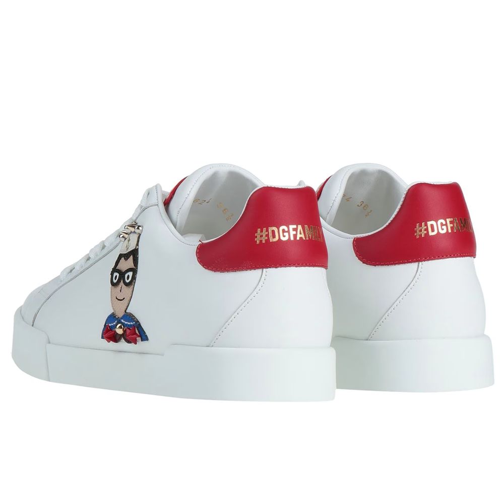 Dolce & Gabbana Wit Kalfsleren Sneakers