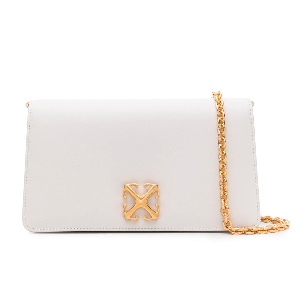 Off-White Wit Leren Crossbody Tas