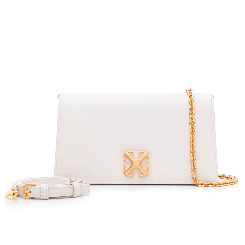 Off-White Wit Leren Crossbody Tas