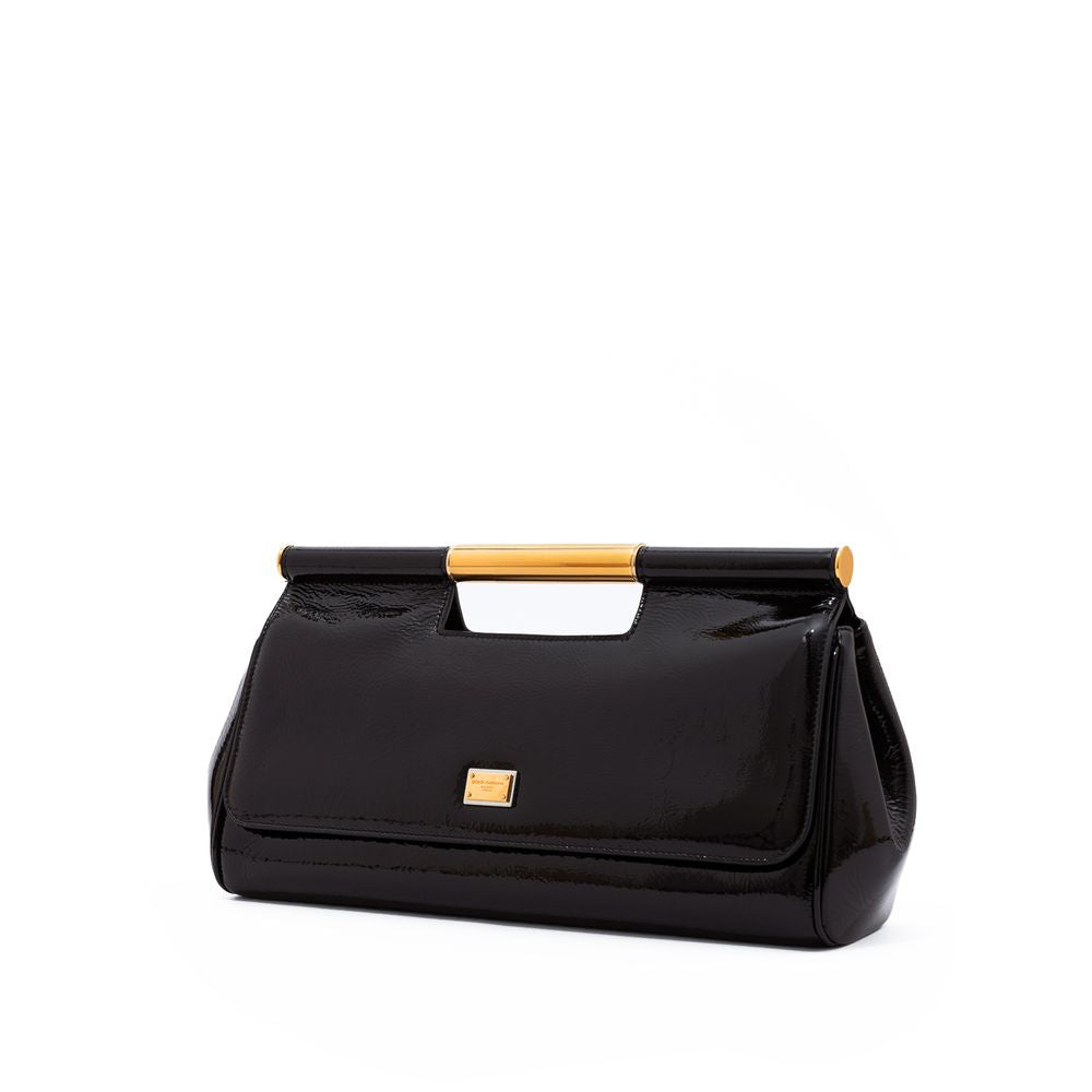 Dolce & Gabbana Sicily Large Zwart Leren Handtas