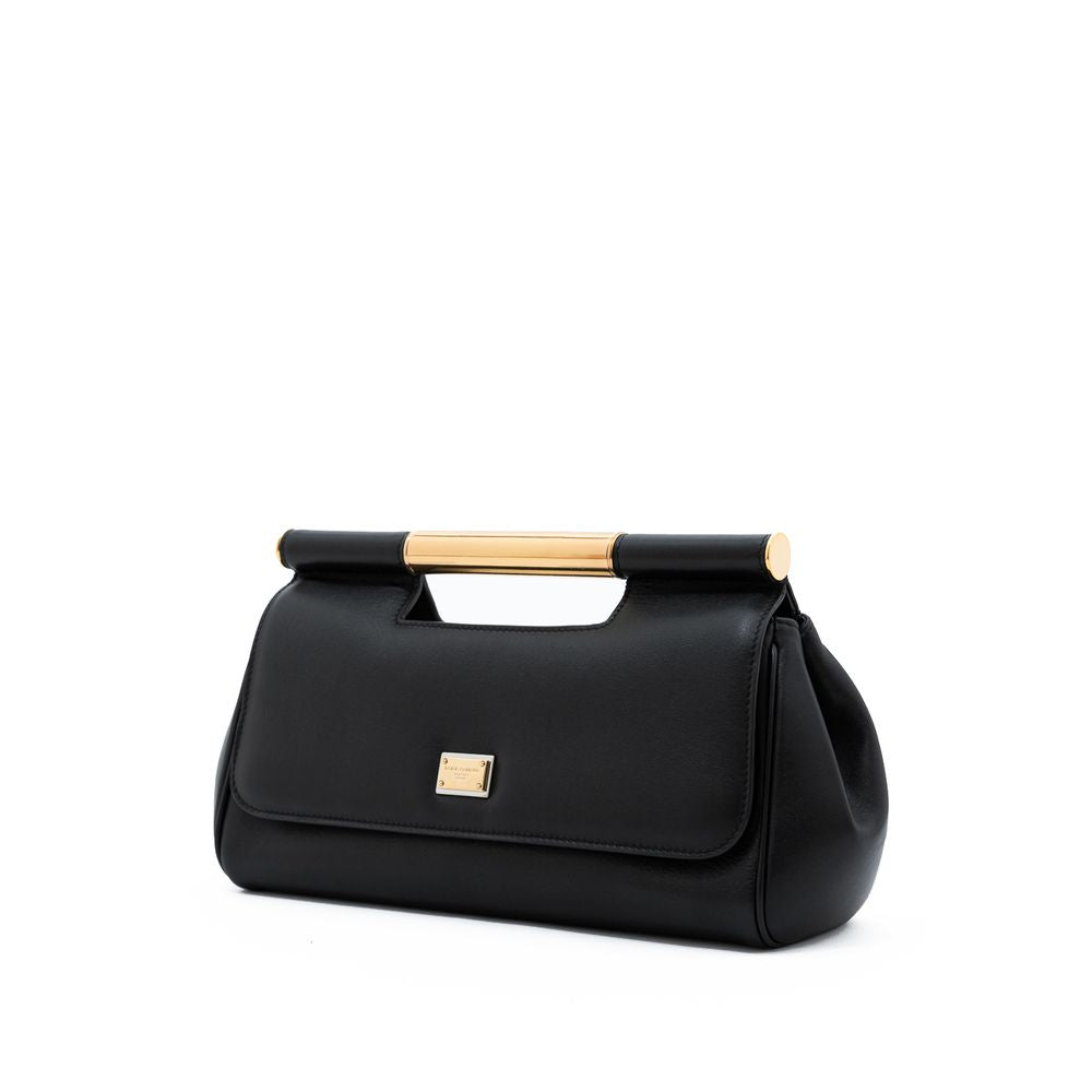 Dolce & Gabbana Sicily Zwart Leren Handtas