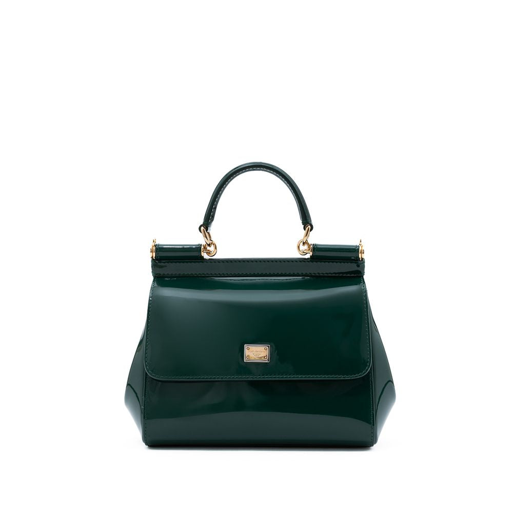 Dolce & Gabbana Sicily Medium Groen Leren Handtas