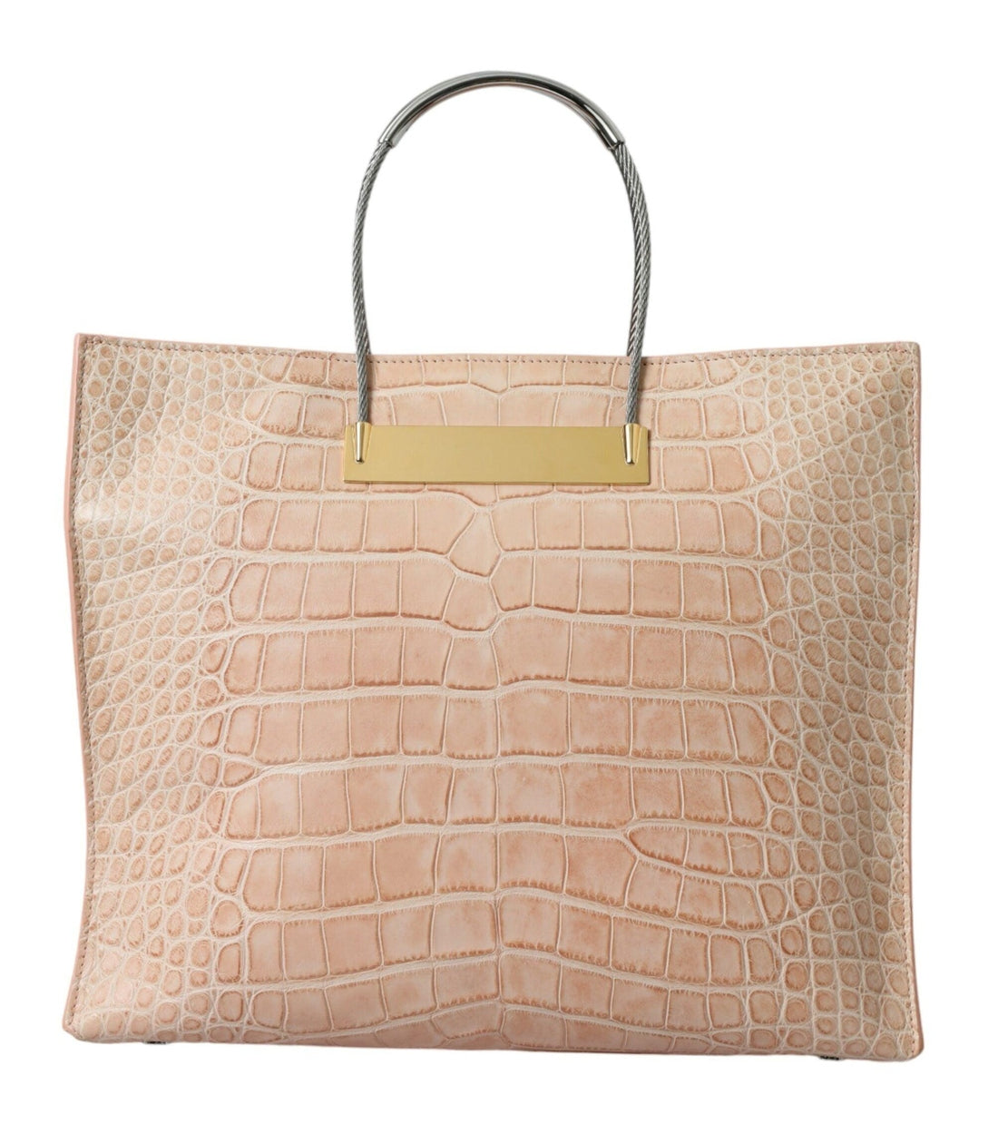 Balenciaga Roze Alligatorleren Tote Tas