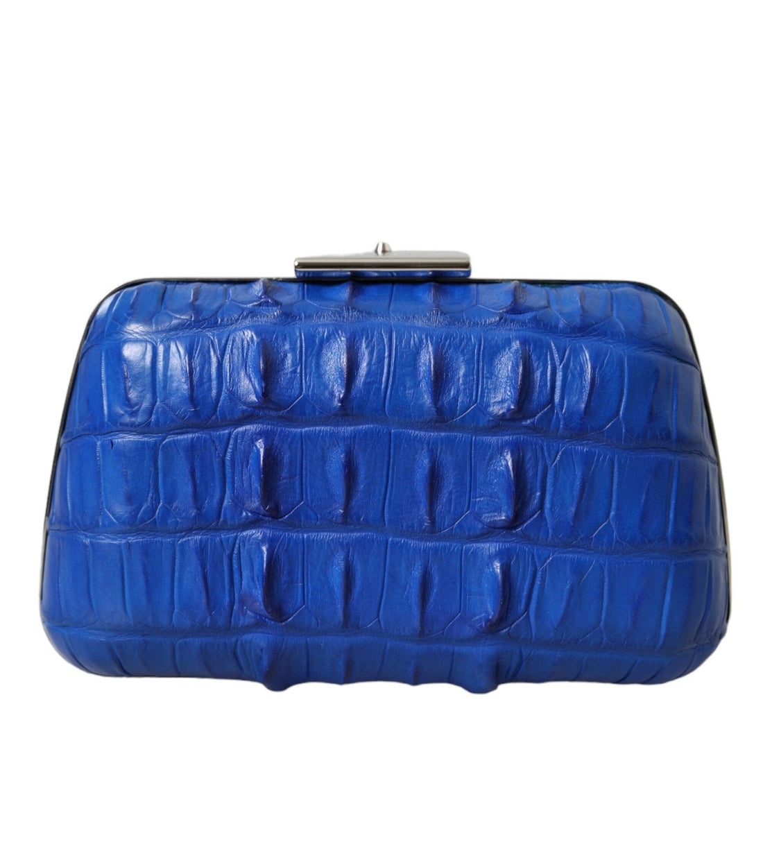 Balenciaga Blauw Krokodillenleer Clutch Tas