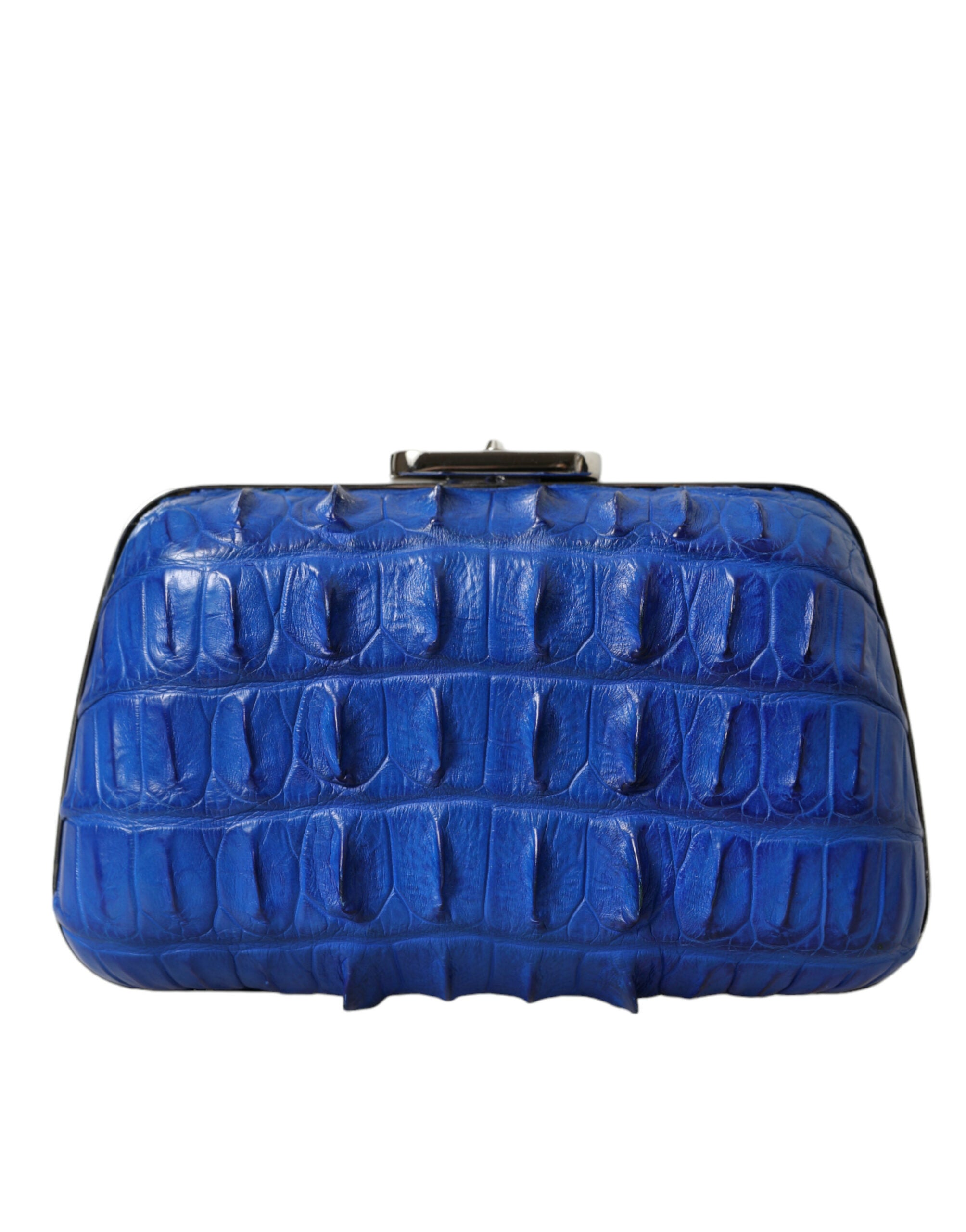 Balenciaga Blauw Clutch van Krokodillenleer