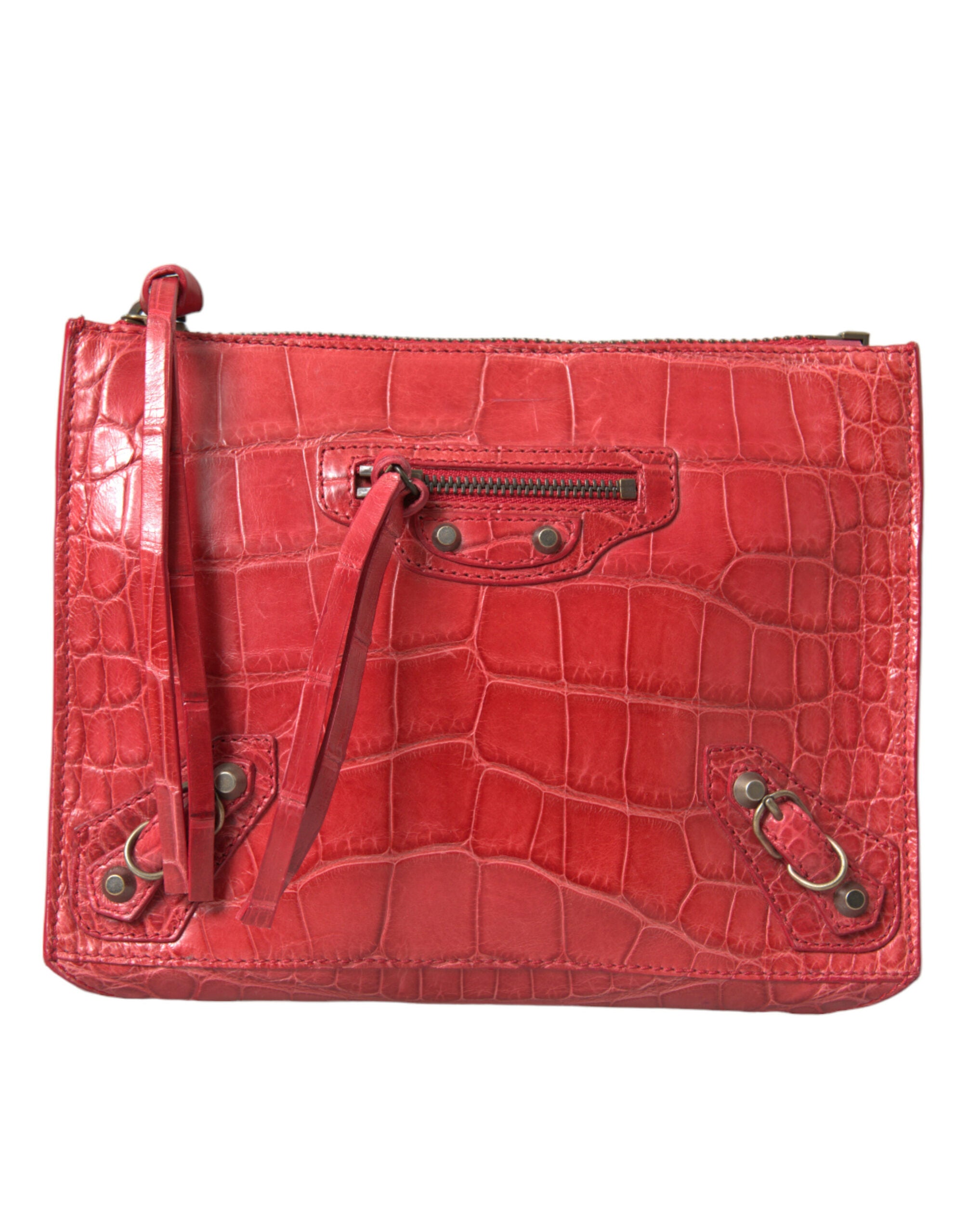 Balenciaga Rood Alligatorleer  Tas