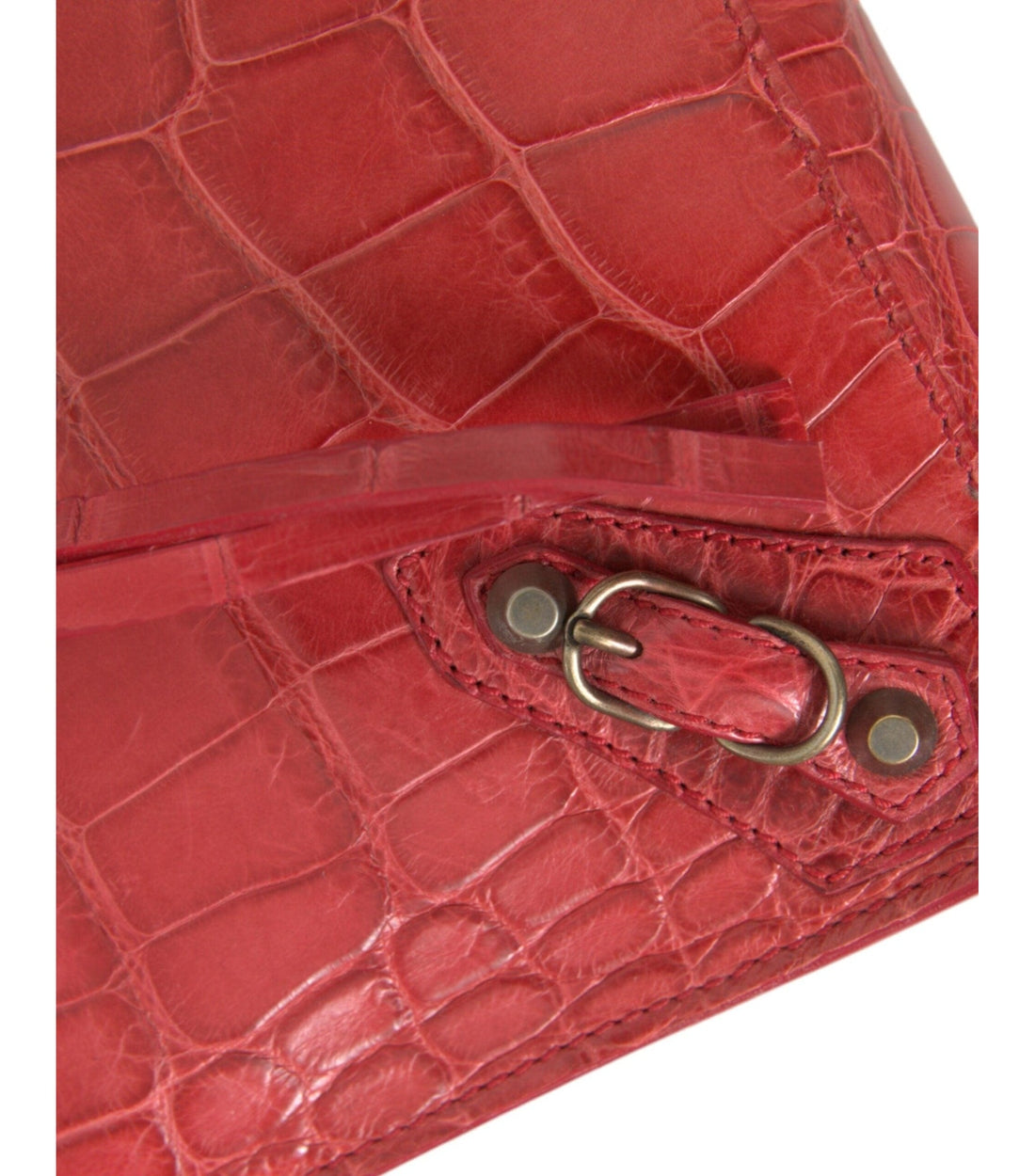 Balenciaga Rood Alligatorleer Clutch Tas