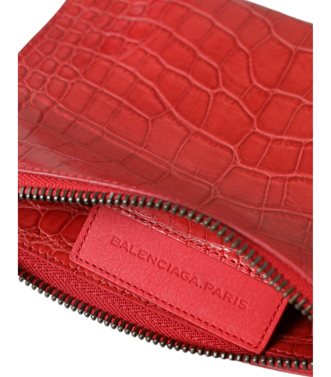 Balenciaga Rood Alligatorleer Clutch Tas