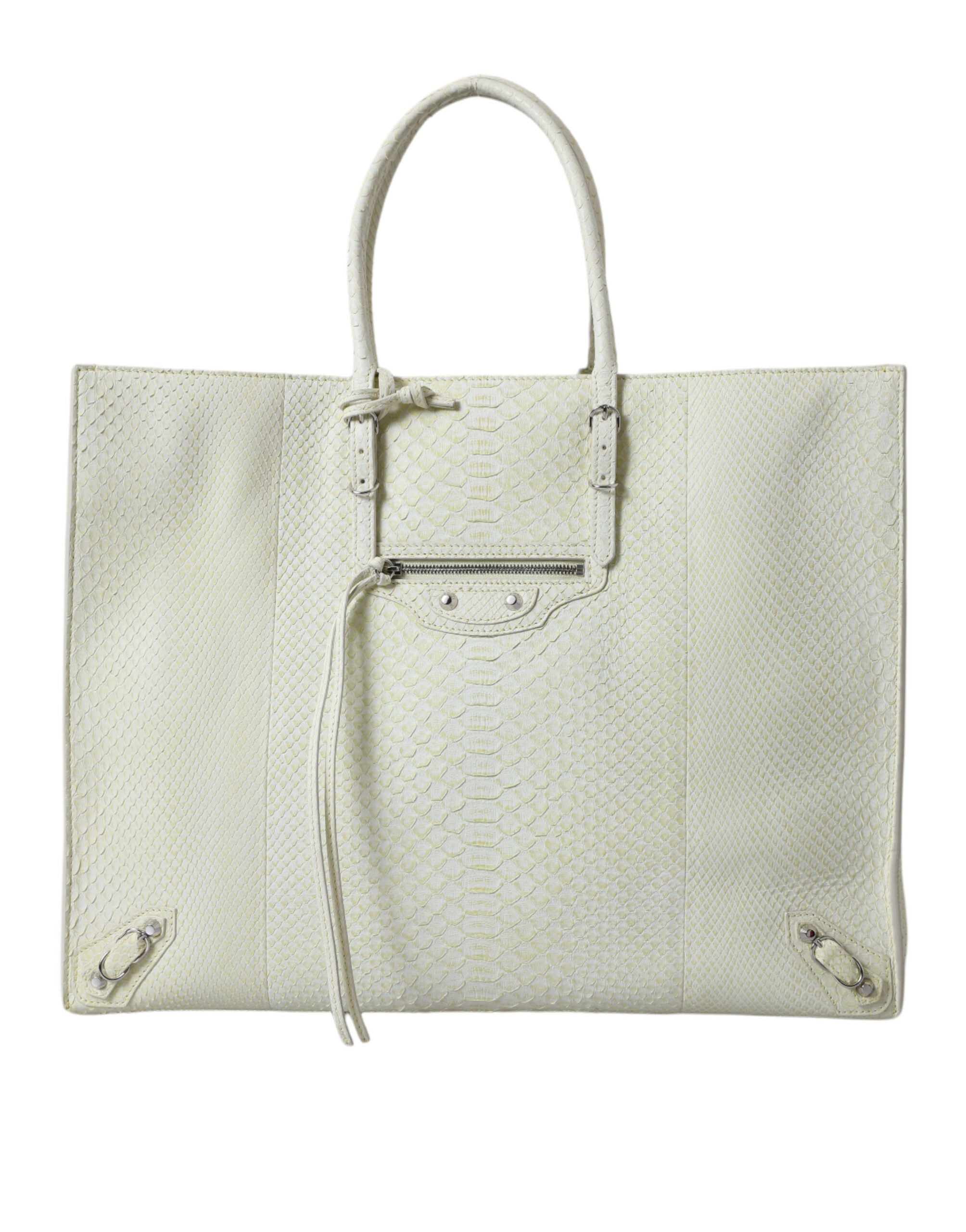 Balenciaga Geel Python Leren Tote