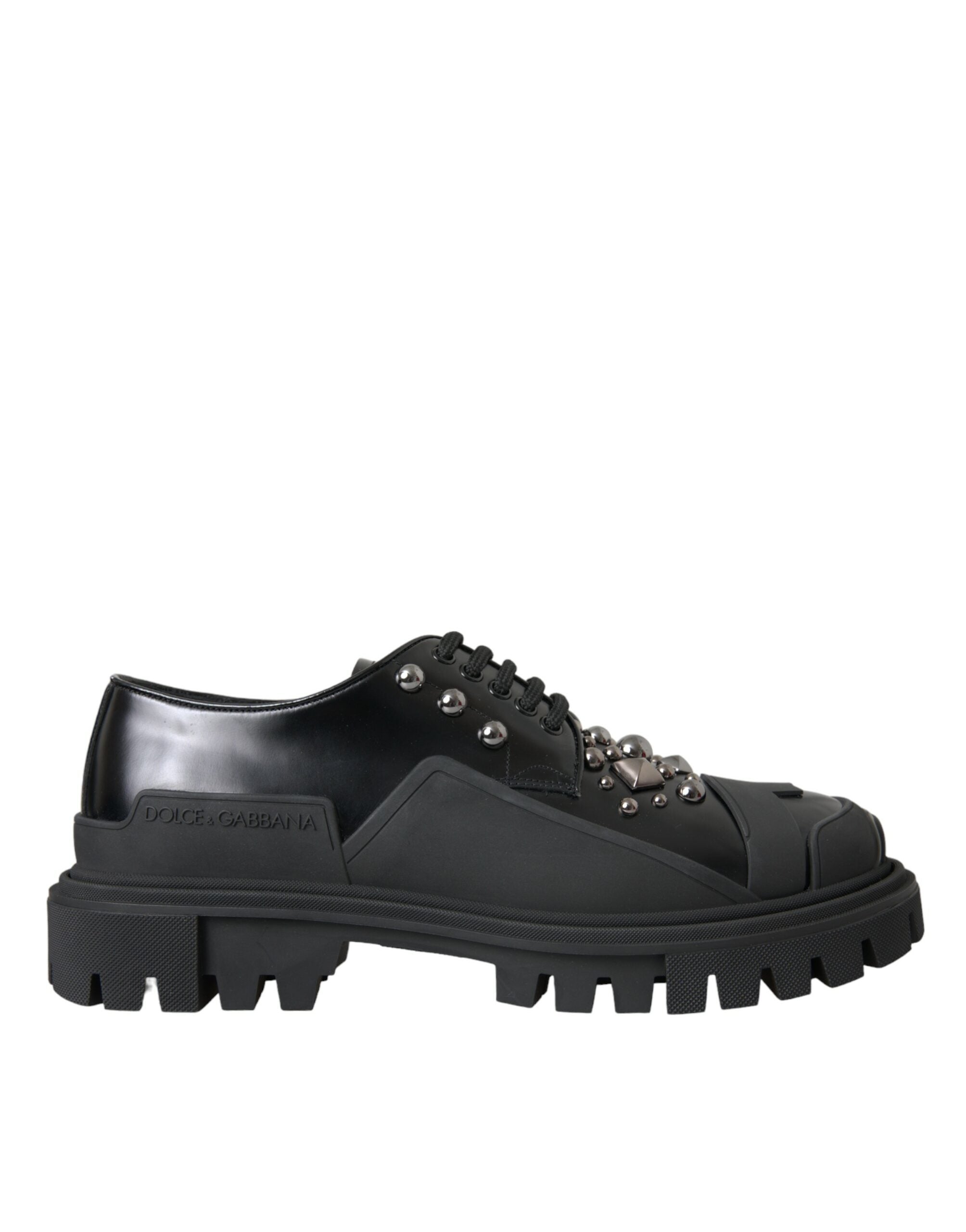 Dolce & Gabbana Zwart Veterschoenen Met Studs