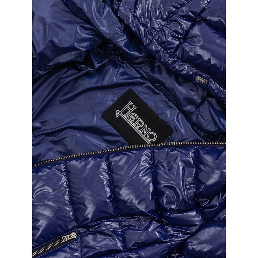 Herno Blauw Metallic Jas