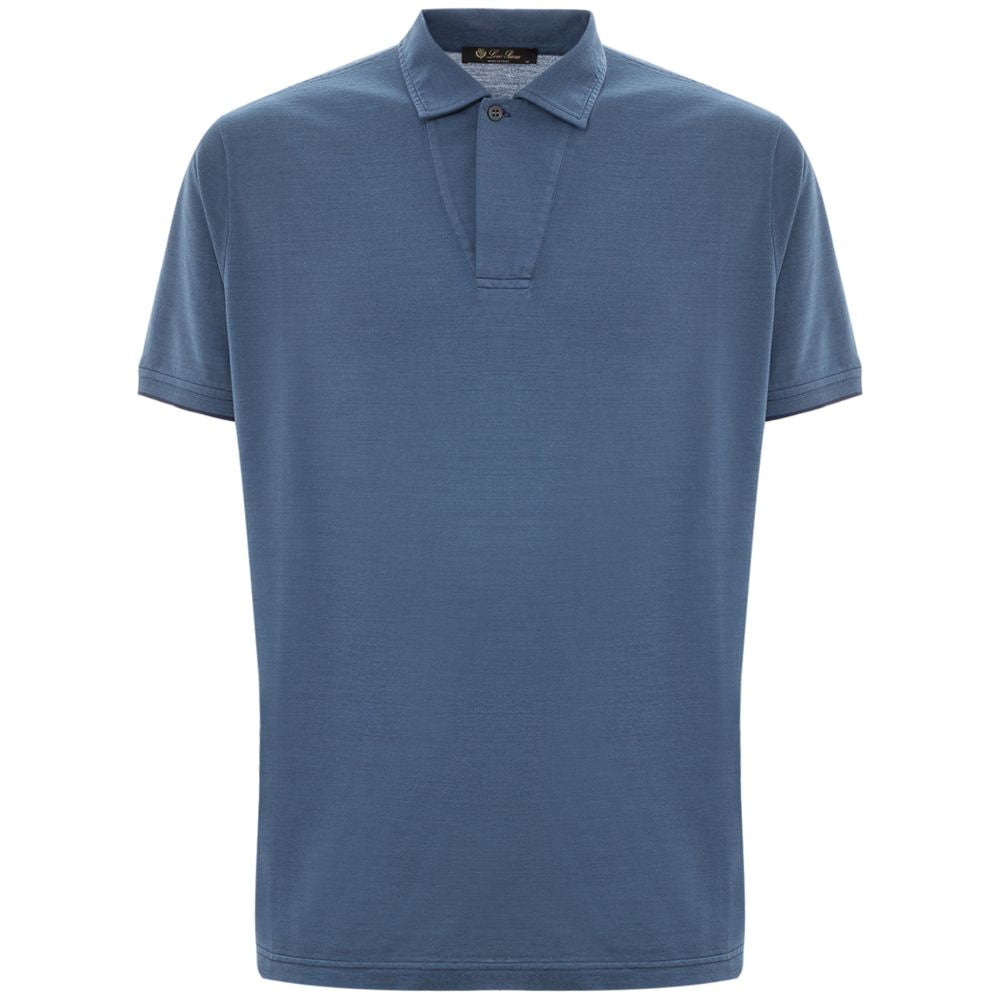 Loro Piana Blauw Katoenen Polo Shirt