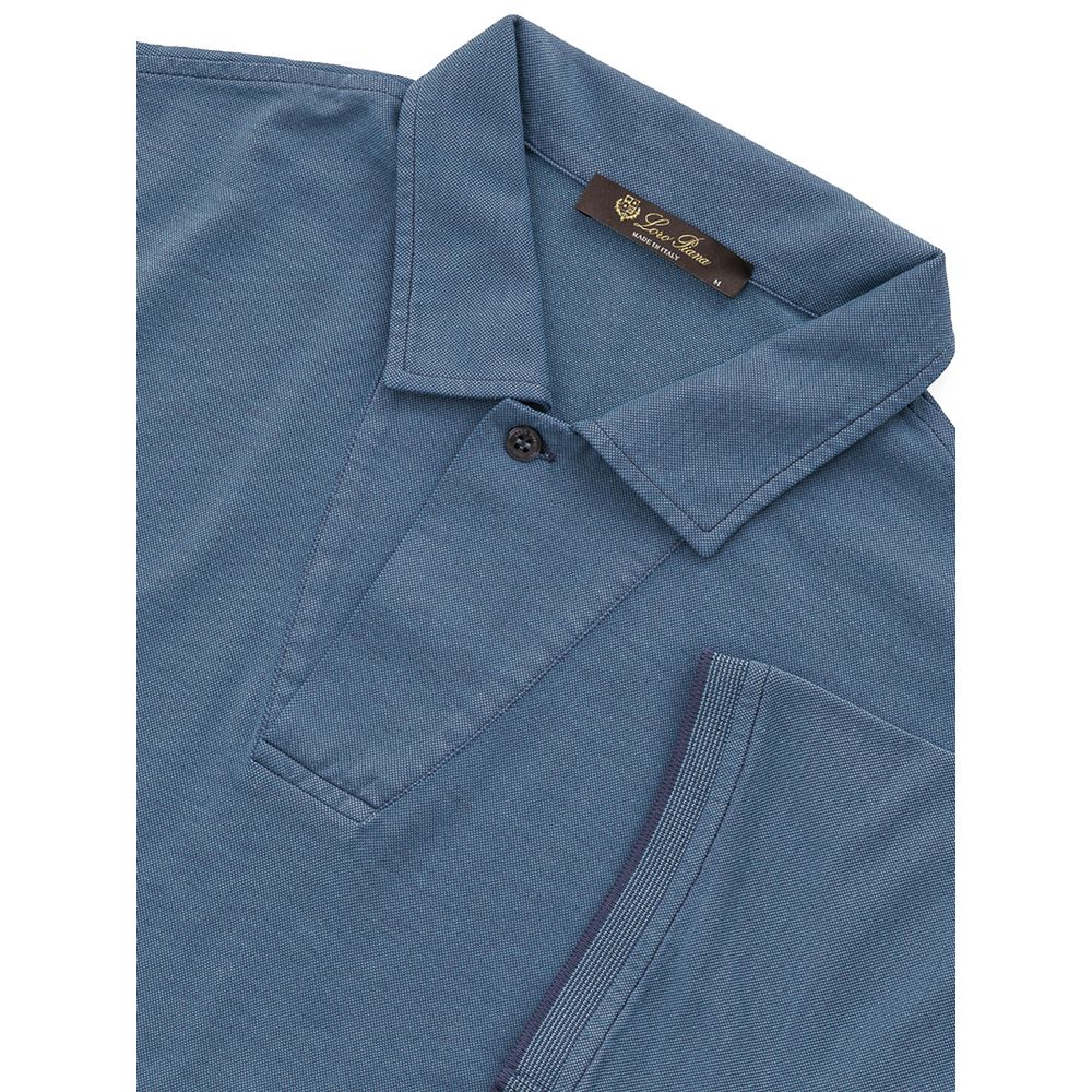 Loro Piana Blauw Katoenen Polo Shirt