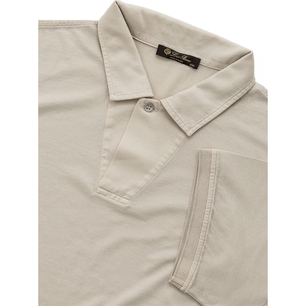 Loro Piana Grijs Katoenen Polo Shirt