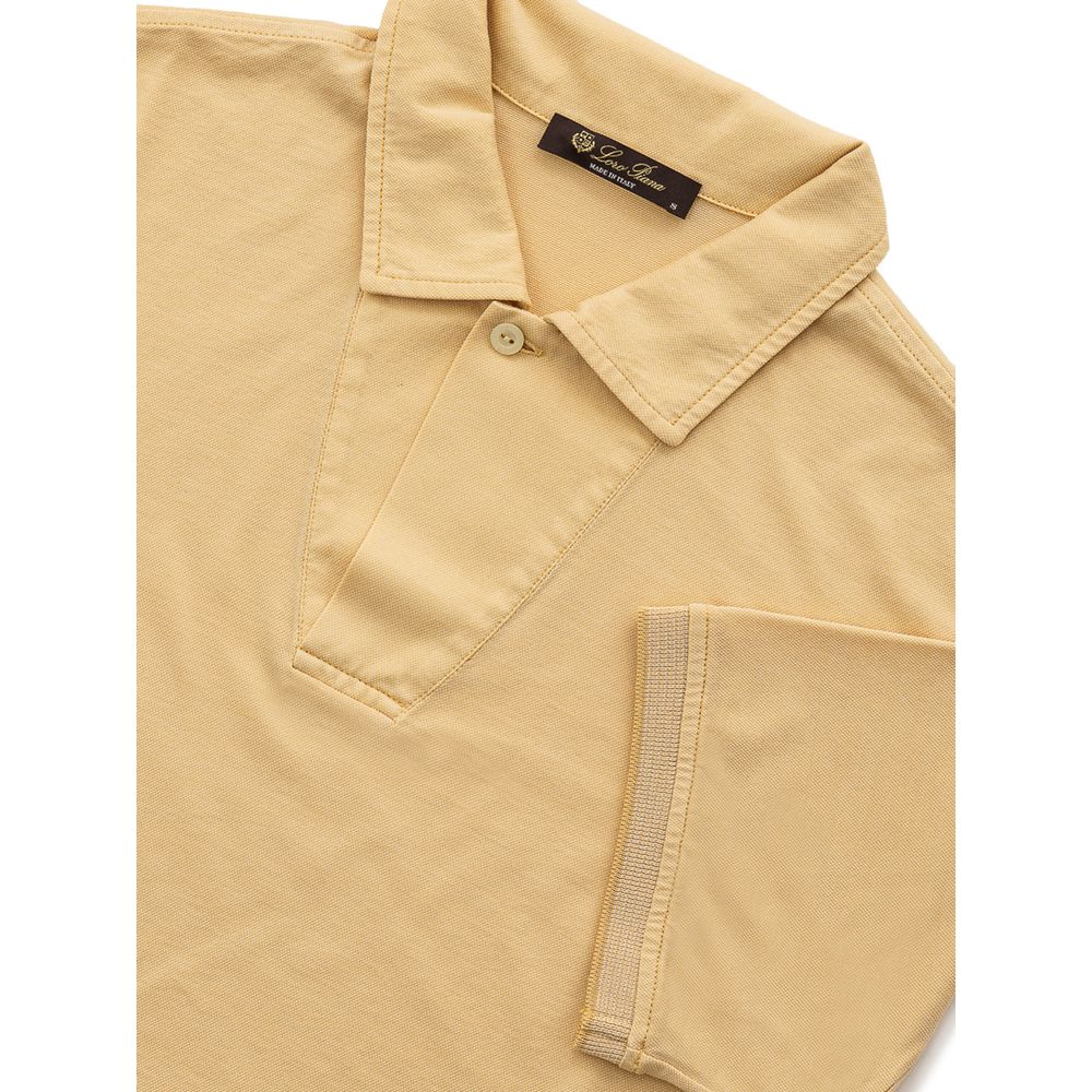 Loro Piana Geel Zijde Polo Shirt