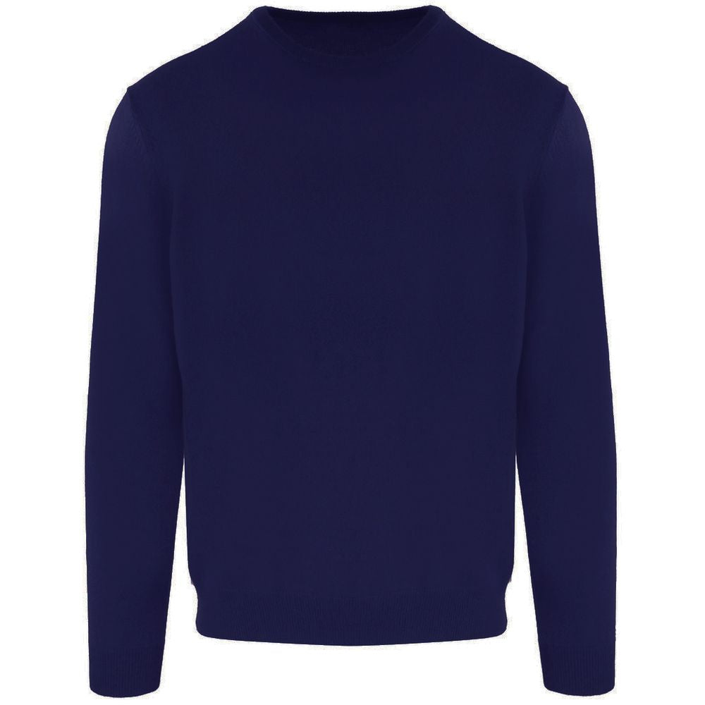 Malo Blauw Wol Turtleneck Trui voor Mannen