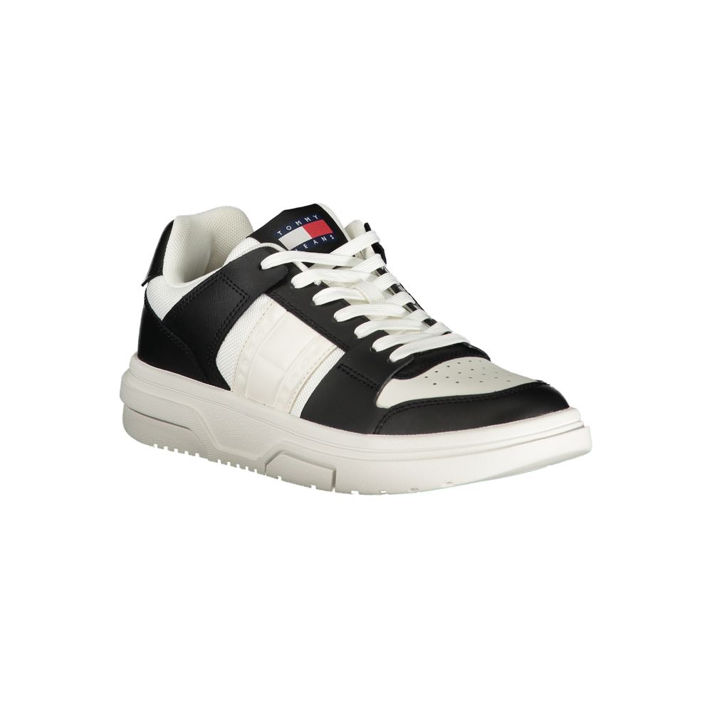 Tommy Hilfiger Zwarte Polyester Sneakers Met Stijlvolle Comfort