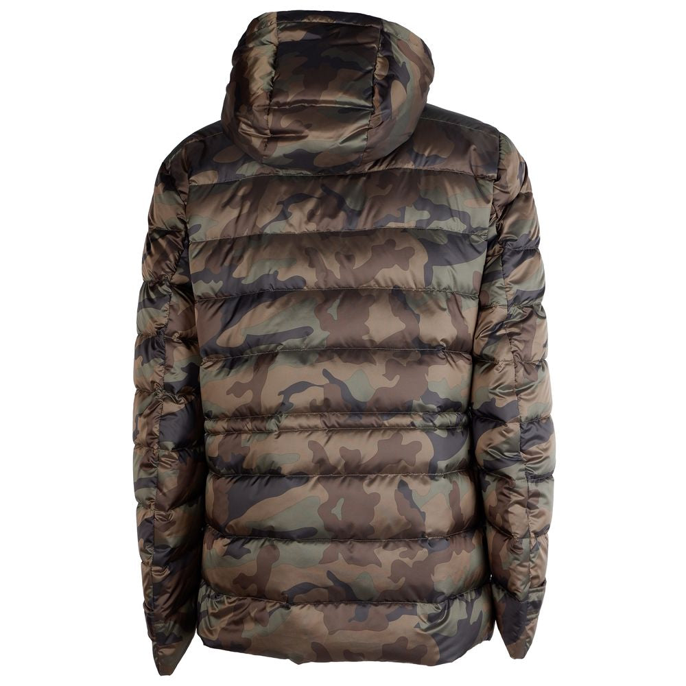 Add Korte Camouflage Nylon Jas met Donsvulling