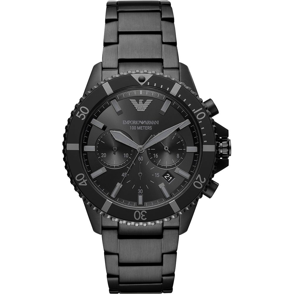 Armani Zwart AR11363 43MM Heren Horloge